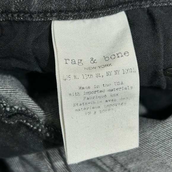 Rag & Bone High Rise Skinny Cropped Fray Hem Jeans - Picture 7 of 9